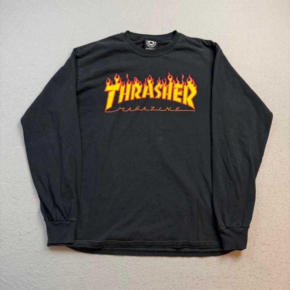 Thrasher Flame Logo Long Sleeve Tee – Medium